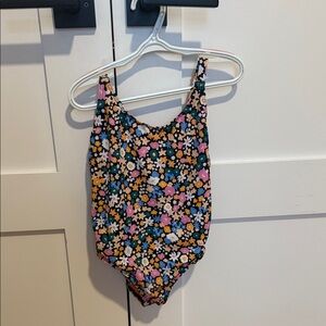 Roxy Kids Floral One Piece - Black, Pink, Orange, Blue